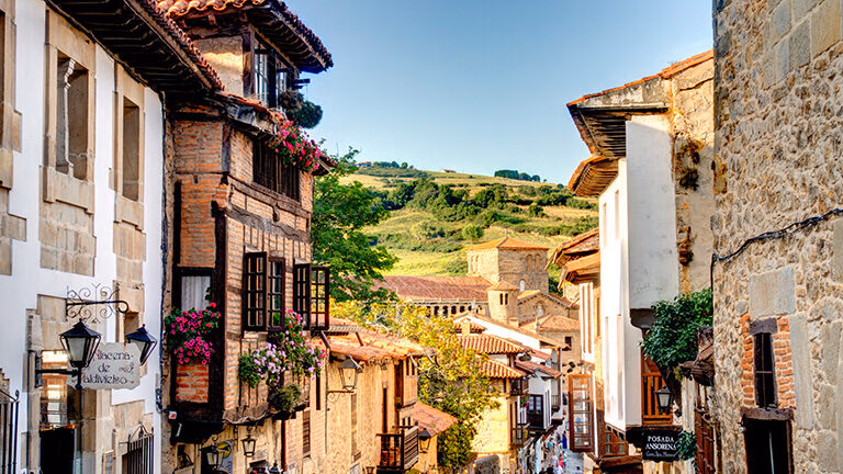 narrow street in small town on a luxury latin America vacation