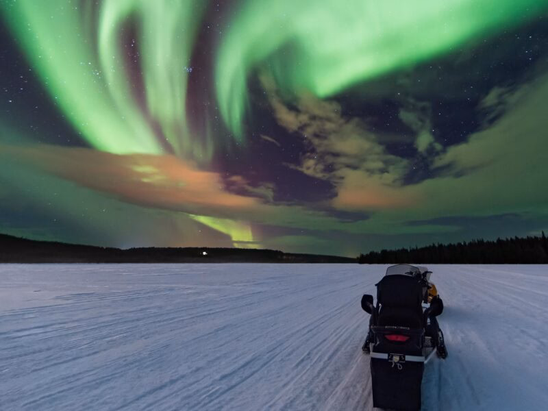 Luxury European Tours - Aurora hunting with snowmobile