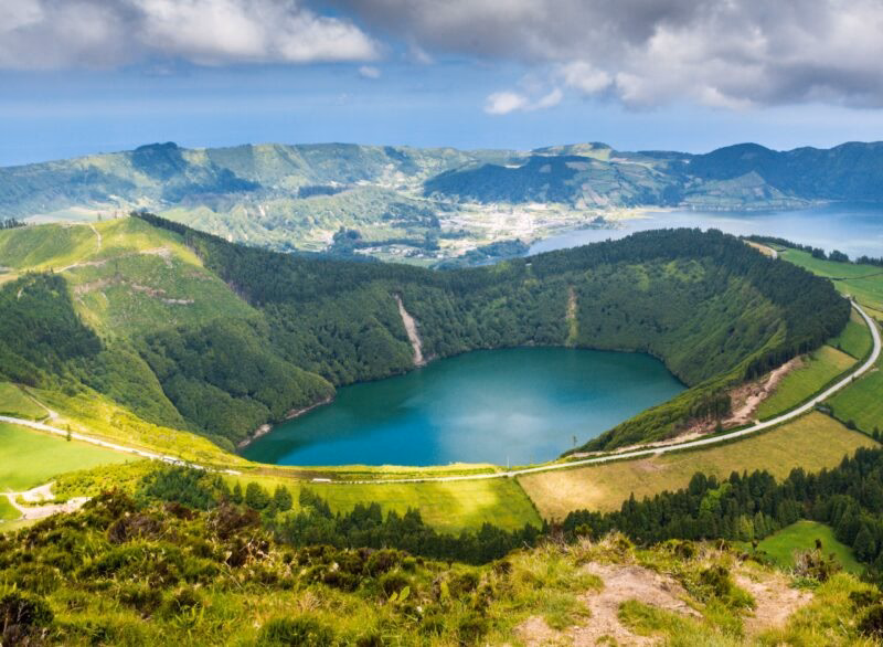 The beautiful lake of Sete Cidades in the Azores