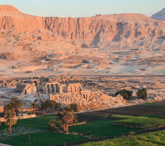 Aerial view of Valley of the Kings in Luxor, Egypt
