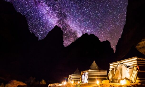 Gaze up at the glittering desert skies