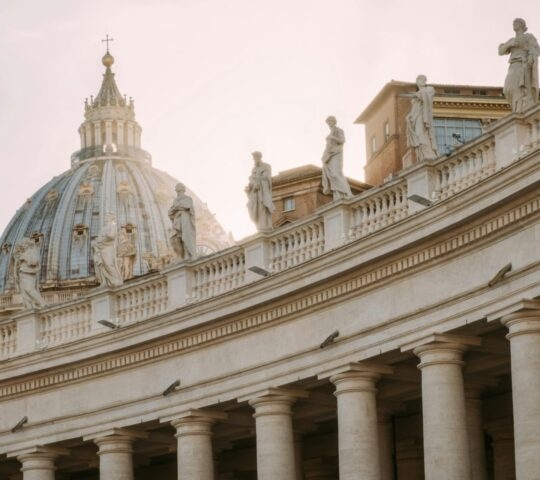 The exterior of the Vatican