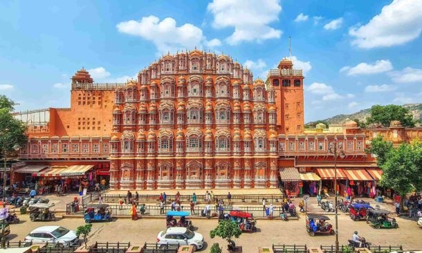 Hawa Mahal Palace or Palace of the Winds in Jaipur, Rajasthan state in India