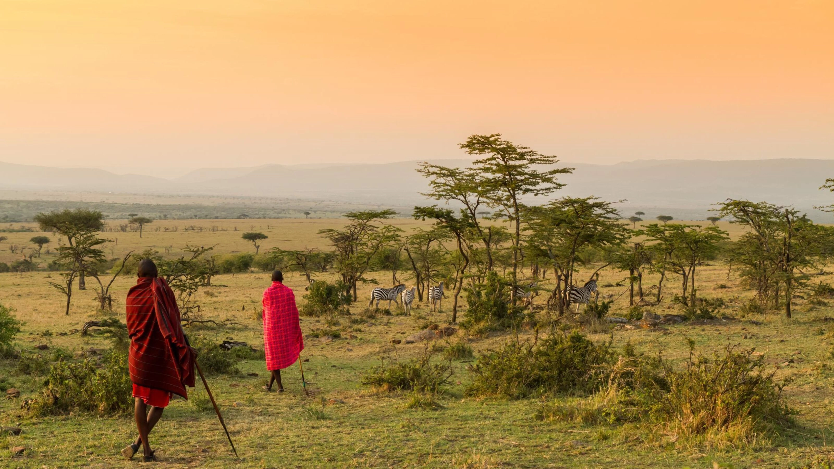 Bush walk with Maasais in kenya at sunset on a luxury Africa holiday