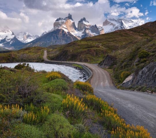 A winding road in Patagonia
