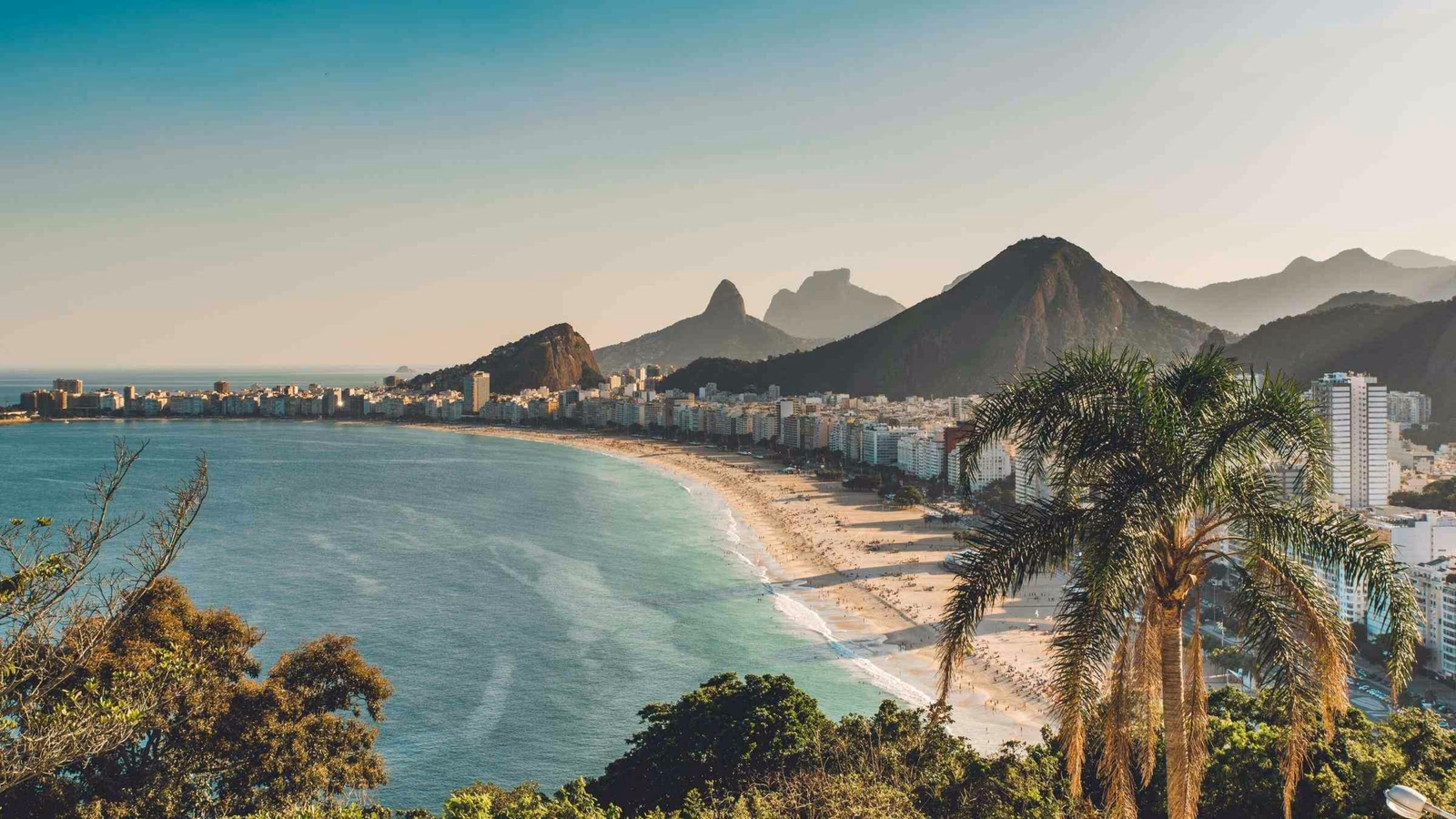 View of Copacabana Beach in Rio de Janeiro, Brazil