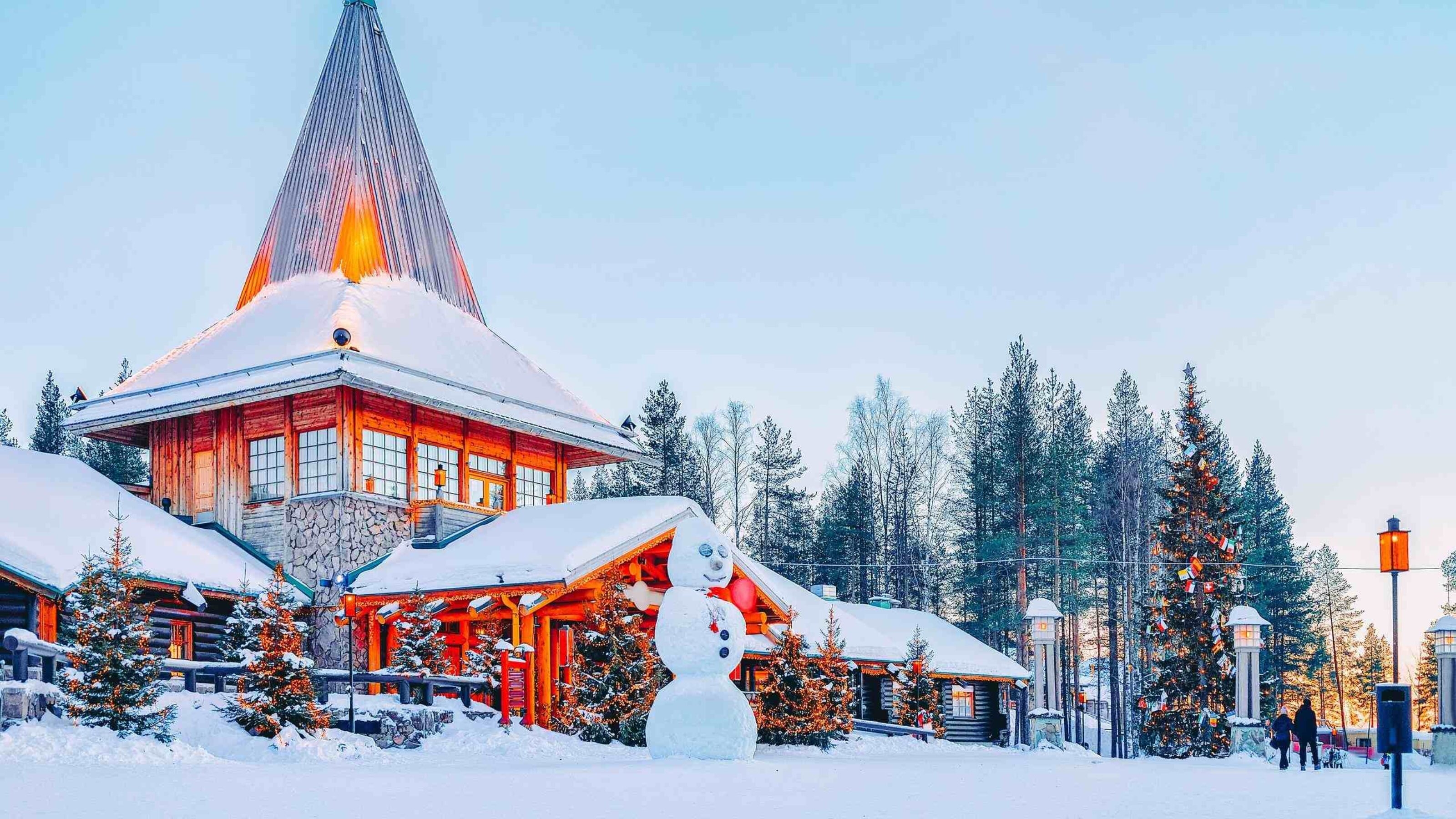 Snowman at Santa Office in Santa Claus Village in Rovaniemi, Lapland, Finland