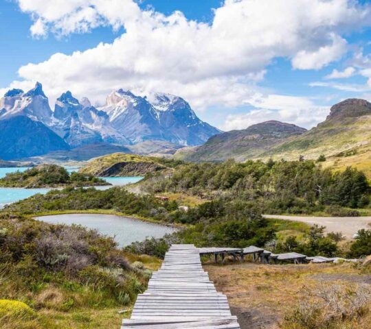 Amazing landscape of Torres del Paine National Park in chile