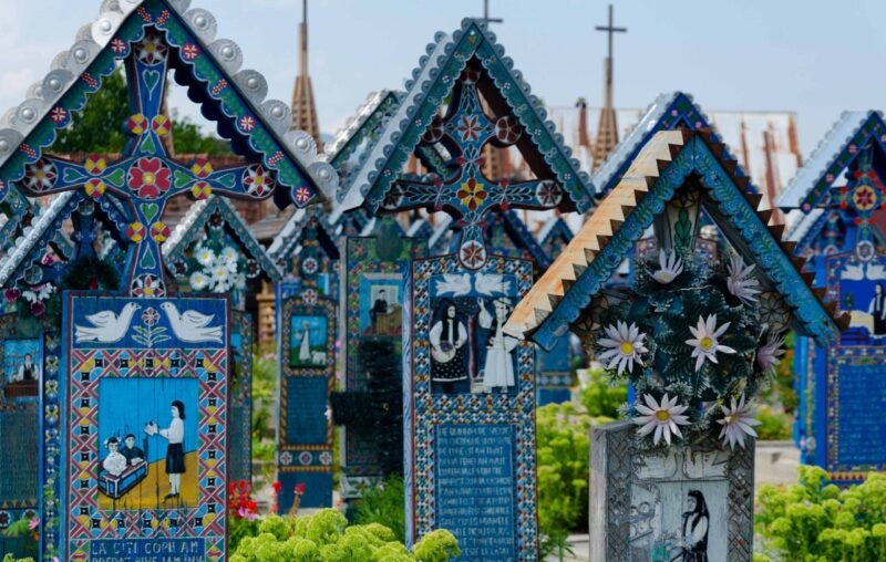 The merry cemetery of Sapanta, Maramures.