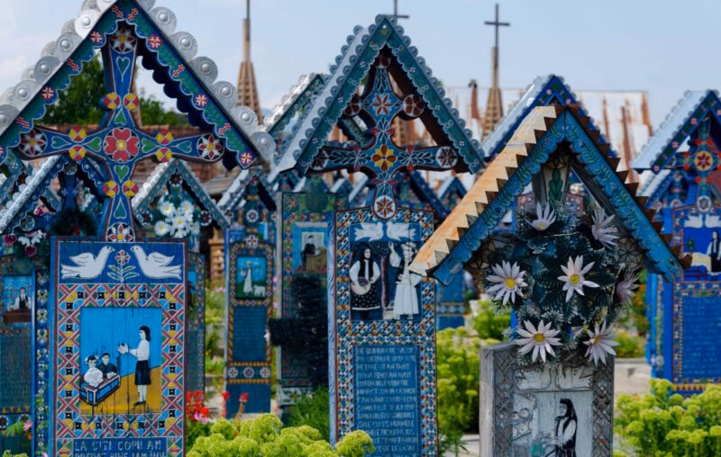 The merry cemetery of Sapanta, Maramures.