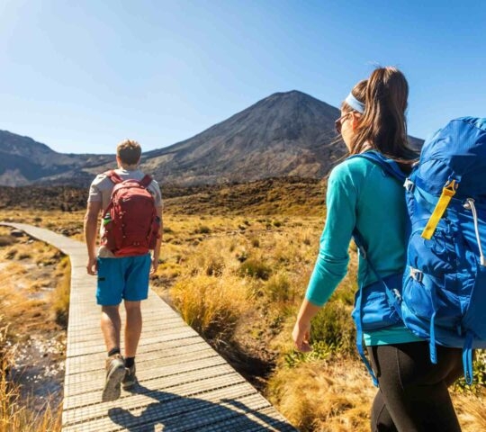 New Zealand Hiking at Tongariro National Park by Mount Ngauruhoe