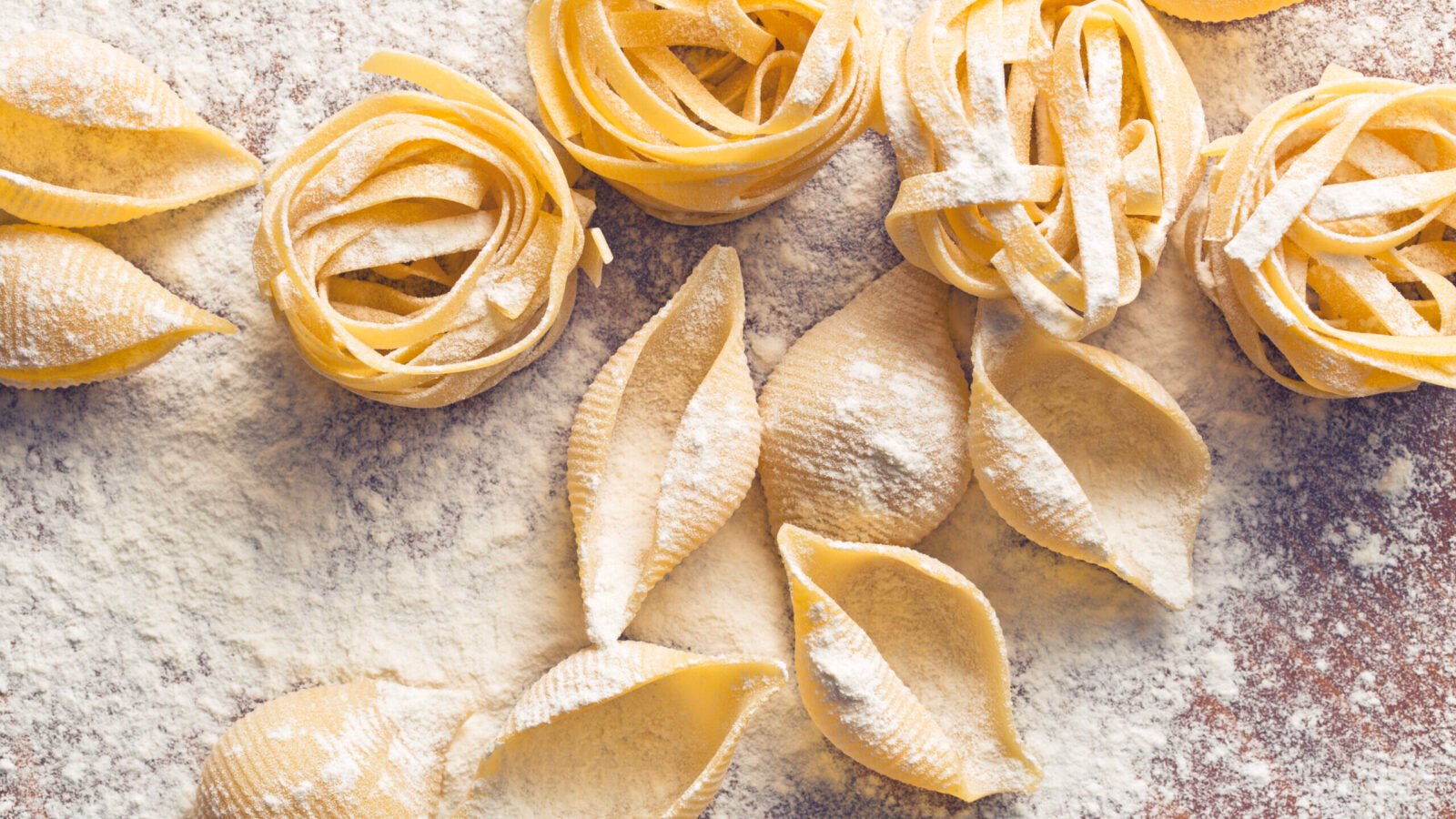 Freshly made pasta, one of Italy's traditional dishes