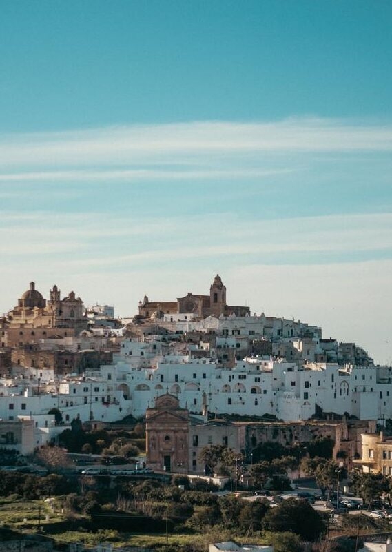 The white town of Ostuni in Puglia