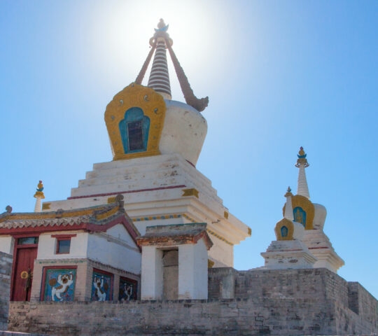Buddhist monastery Erdene Zu in the steppes of Mongolia