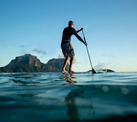 Stand Up paddle boarding in the ocean