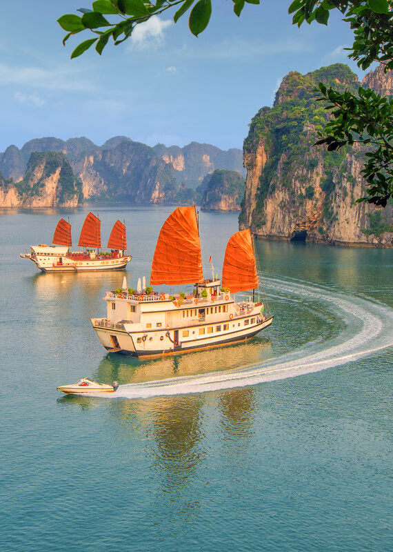View Of Boats In Lake Against Sky halong bay