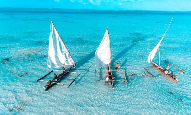 fishermen's dhow in stone town, Zanzibar