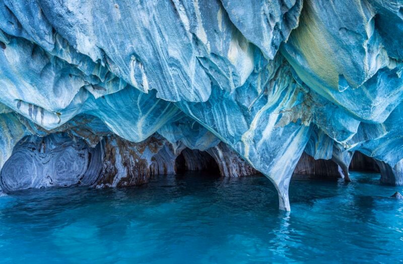 The Marble Caves in Patagonia, Chile, South America