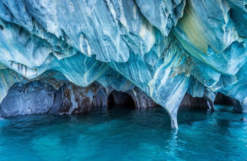 The Marble Caves in Patagonia, Chile, South America