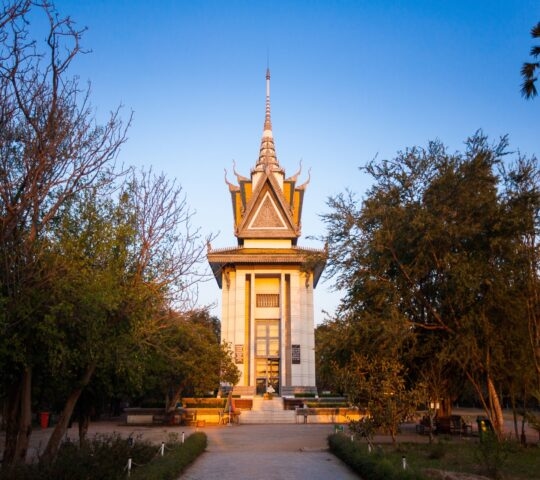 Skull Pagoda at The Killing Fields of Choeung Ek in Phnom Penh, Cambodia