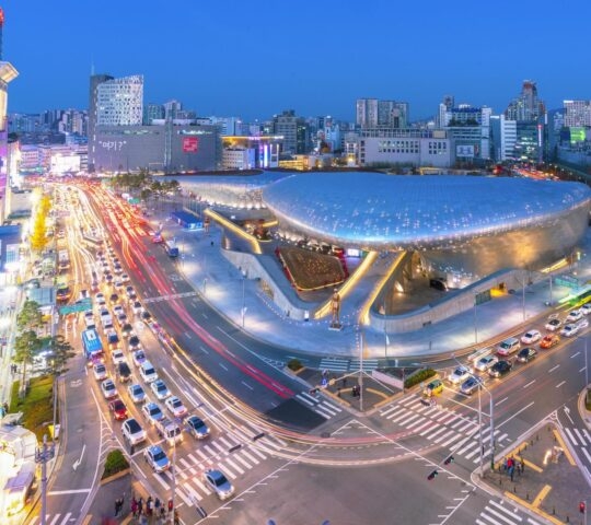 Dongdeamun Desig Plaza at night seoul