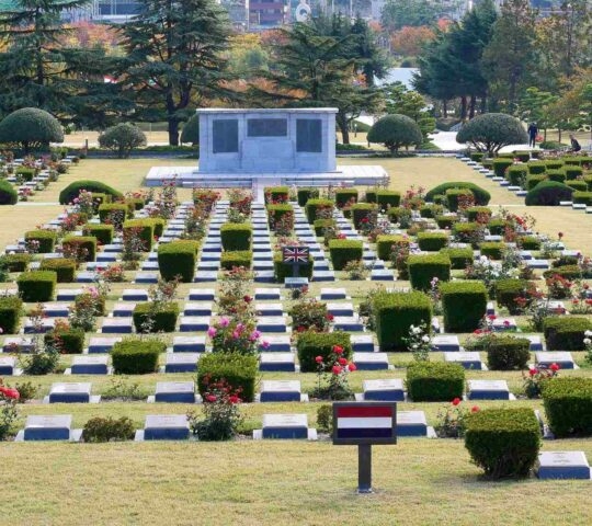 The United Nations Memorial Cemetery in Busan, South Korea