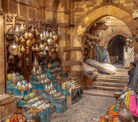Lamp or Lantern Shop in the Khan El Khalili market in Islamic Cairo