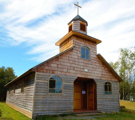 A wooden church on the island of Chiloé