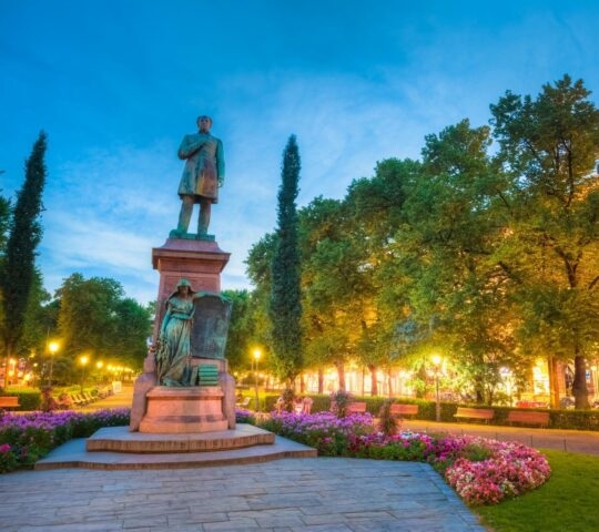 Statue Of Johan Ludvig Runeberg in Helsinki, Finland
