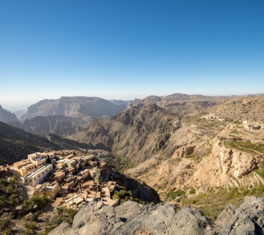 The Diana viewpoint in the Al Hajar mountains, Oman