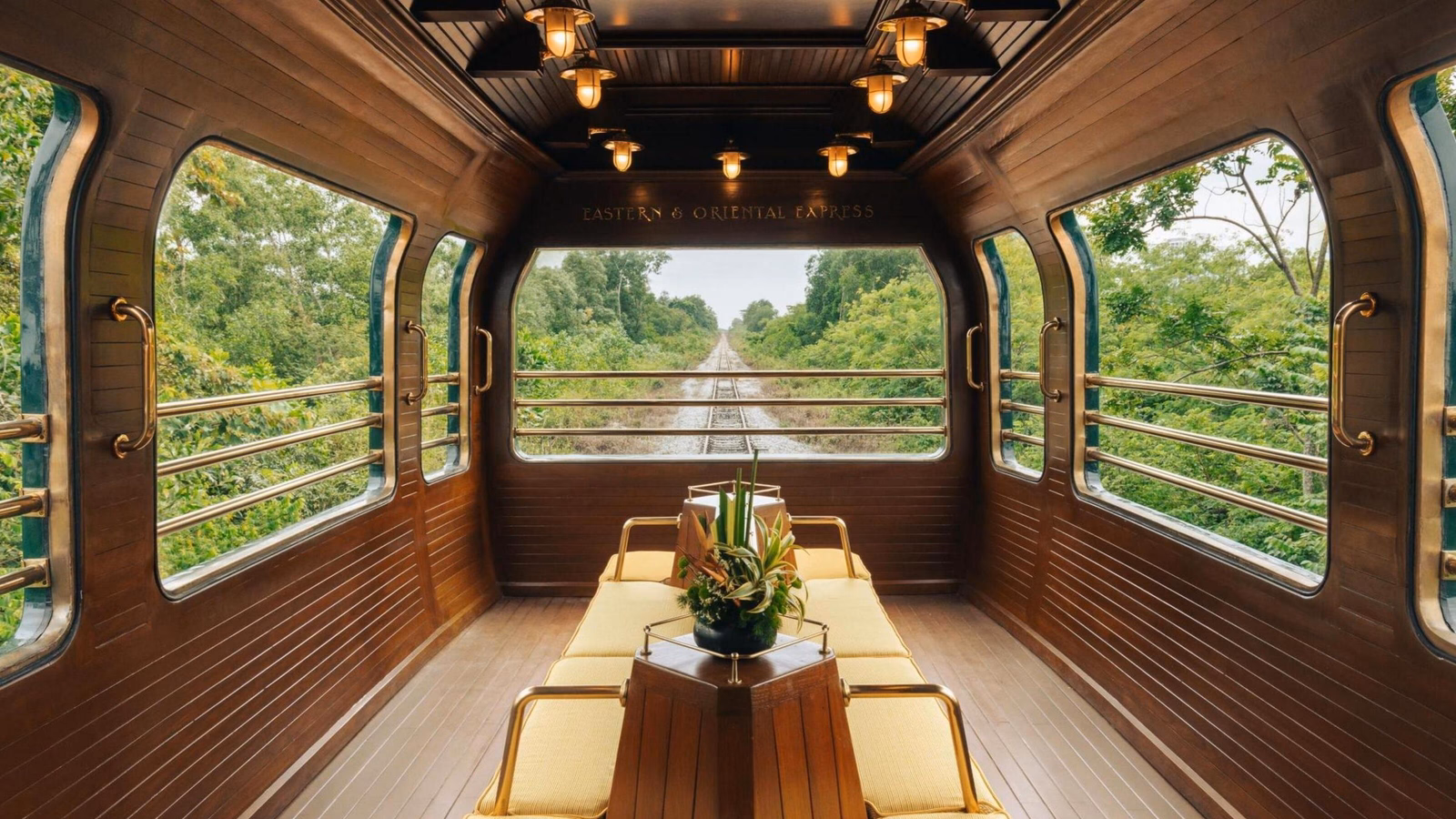 The observation carriage on the Belmond eastern & Oriental Express