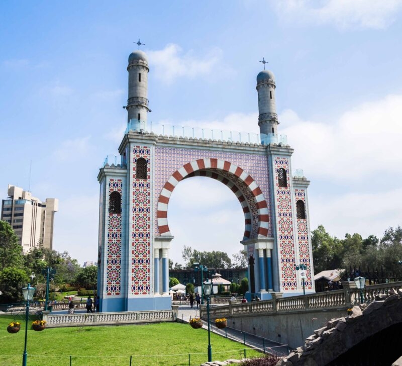 Panoramic view of Friendship Park in the district of Santiago de Surco in the capital of Lima - Peru