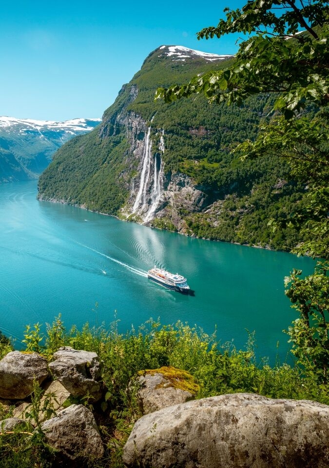 Seven Sisters waterfall in Geirangerfjord, Norway