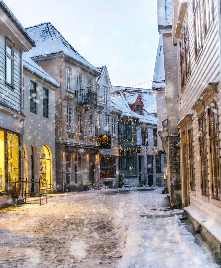 The historical part of the city. Bergen, Norway