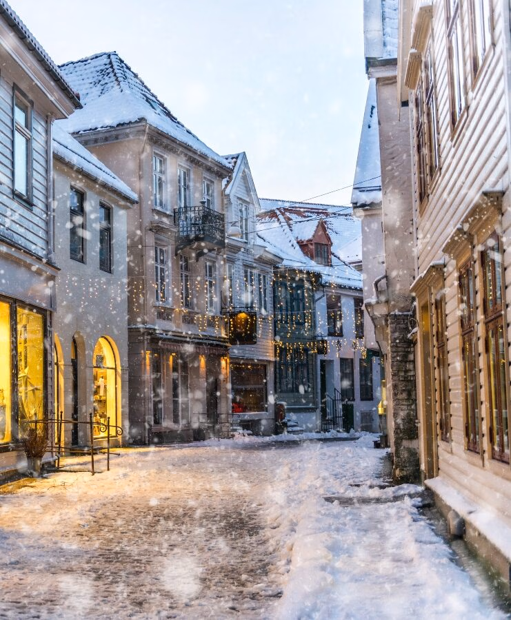 The historical part of the city. Bergen, Norway
