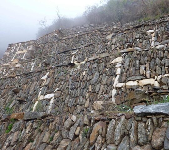 Stone detailing at the Inca ruins of Choquequirao