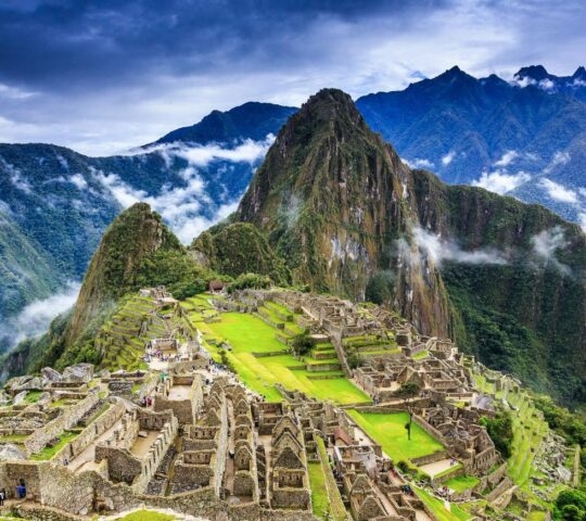 A view of Machu Picchu among the clouds