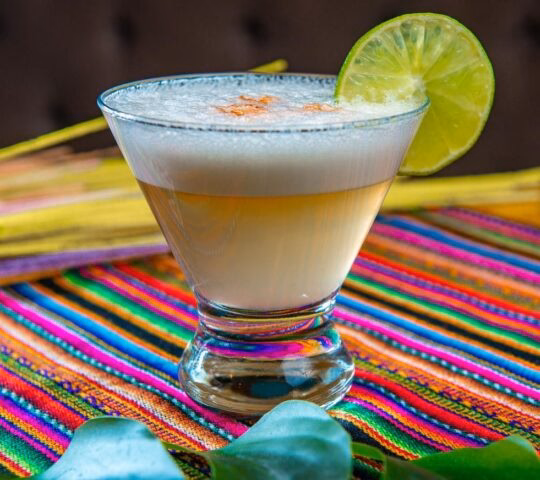 Traditional Peruvian Pisco sour