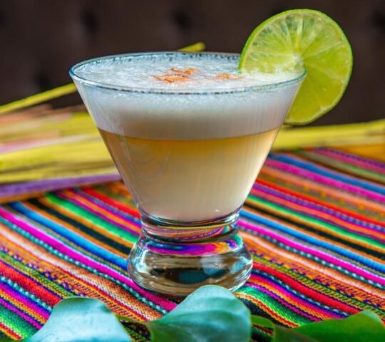 Traditional Peruvian Pisco sour