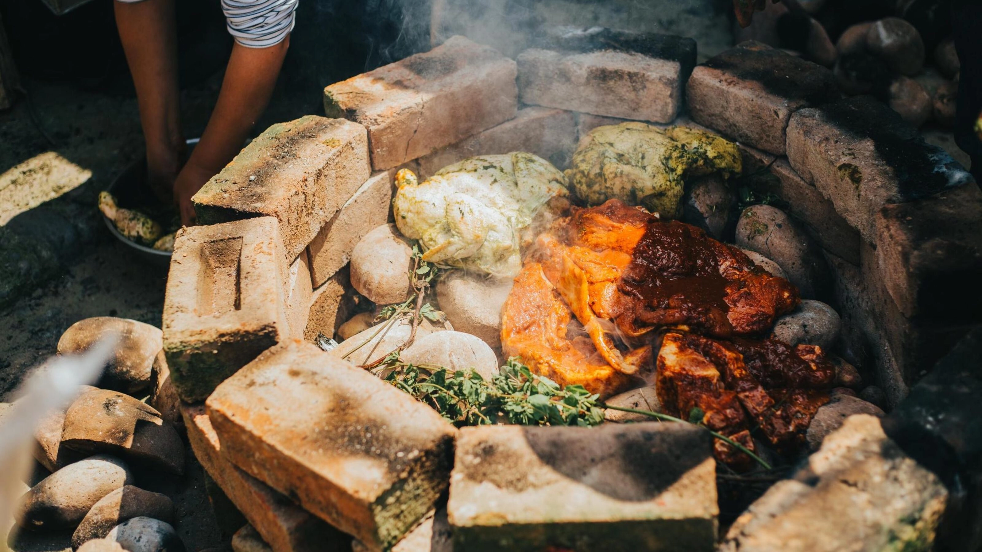 Pachamanca cooking method in Peru