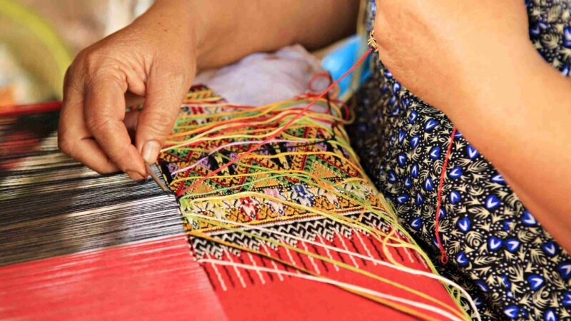 Tin Chok Mae Chaem, a famous and unique pattern of the local area Chiang mai, Thailand