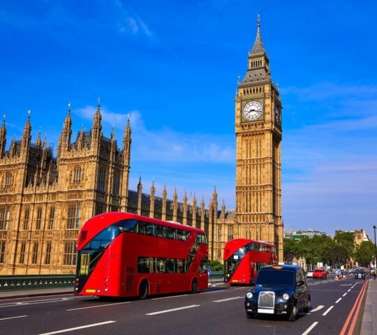 Big Ben Clock Tower and London Bus