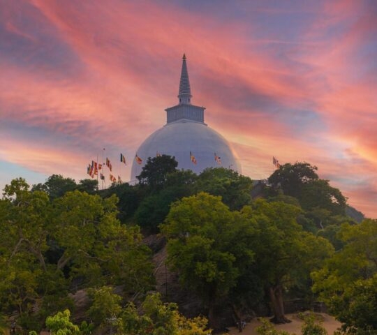 Anuradhapura, Sri Lanka at sunset