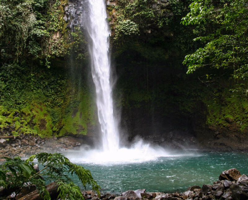 La Fortuna Waterfall near Arenal Volcano in Costa Rica