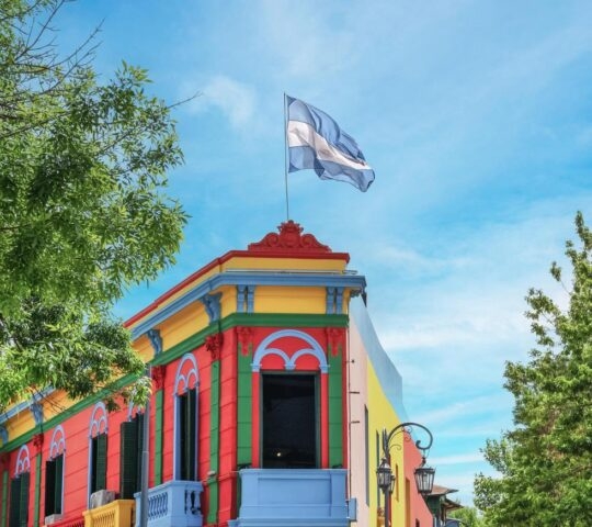 Colourful building in Caminito street
