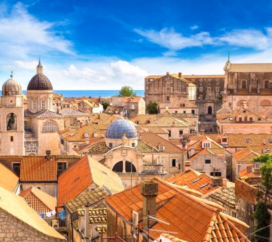 Dubrovnik's Old Town, Croatia. A view of its skyline.