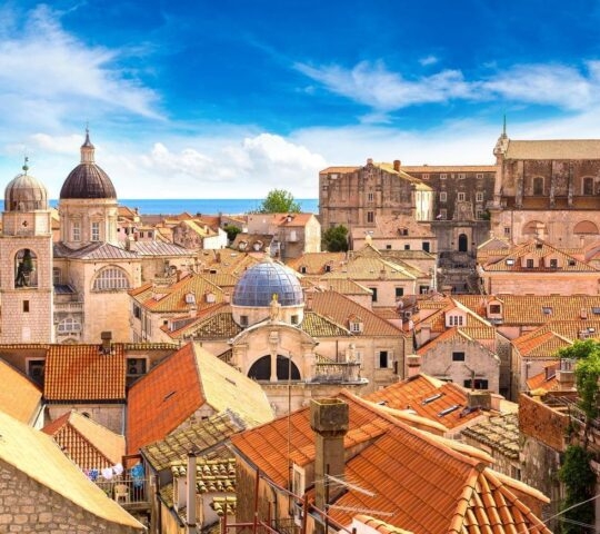 Dubrovnik's Old Town, Croatia. A view of its skyline.