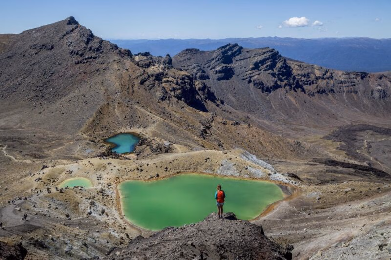 Hiking in Tongariro National Park, New Zealand