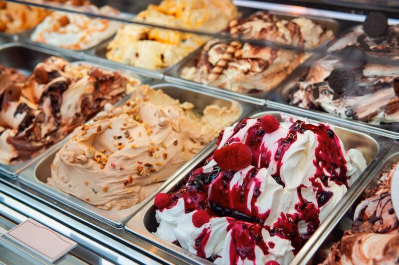Italian gelato in Rome, Italy