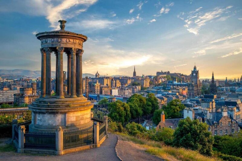 Views from Calton Hill over Edinburgh